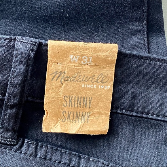 NWT Madewell Mid-Rise Skinny Skinny Black Denim Jeans, UK 31 - Picture 6 of 9